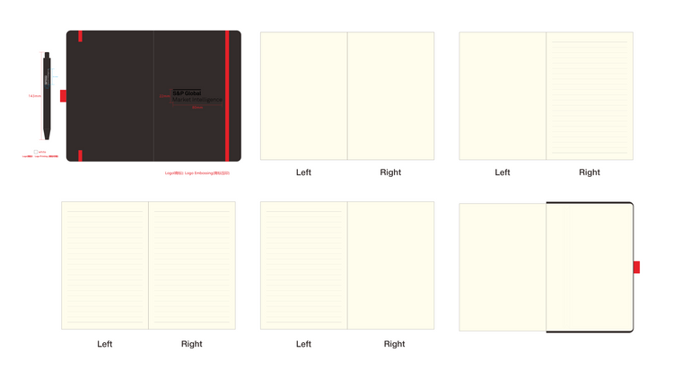 Premium Leather A5 Notebook with Pen Set (SPGMI Logo)